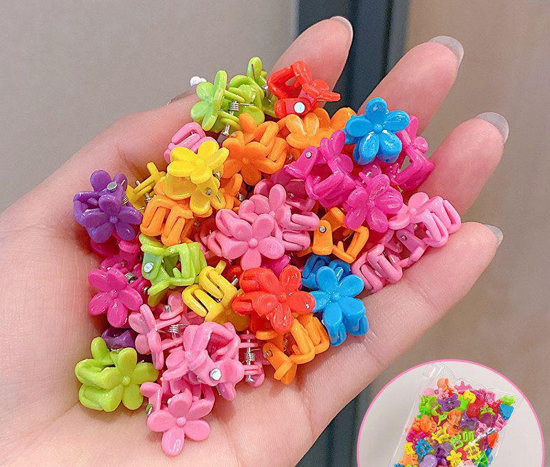 100PCS Colored Children Hair Clip Sweet Hairpin Cute Princess Girl Hair Accessories Non Damaging Hair Accessories Headband Clip
