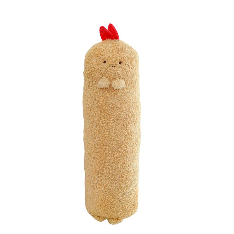 Tempura Shrimp Plush Pillow - Cute Long Dorm Bed Buddy
