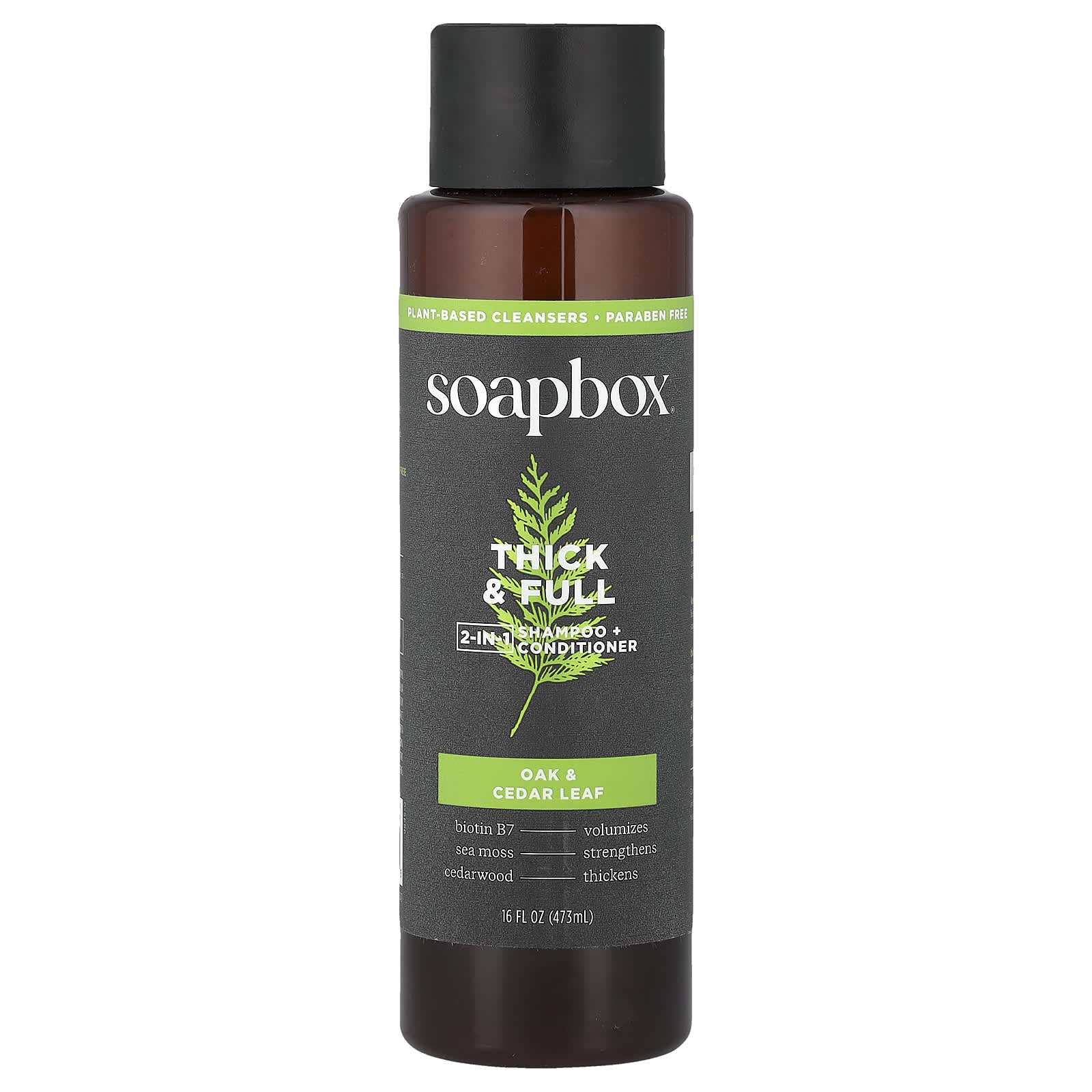 

Soapbox, Seek & Full, 2-in-1 Shampoo + Conditioner, Oak and Cedar Leaf, 16 fl oz (473 ml)