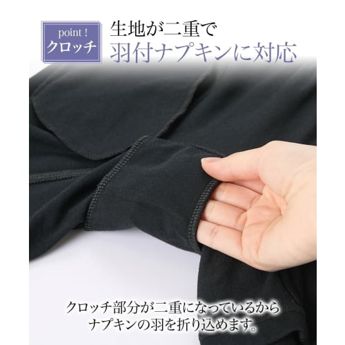 Nissen FTM [365 Day Use] Cotton Blend Stretch Boxer Sanitary Shorts with Pockets, Black, Size M