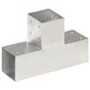 VidaXL Connecteurs de poteau 4 pcs Forme en T Métal galvanisé 91x91 mm