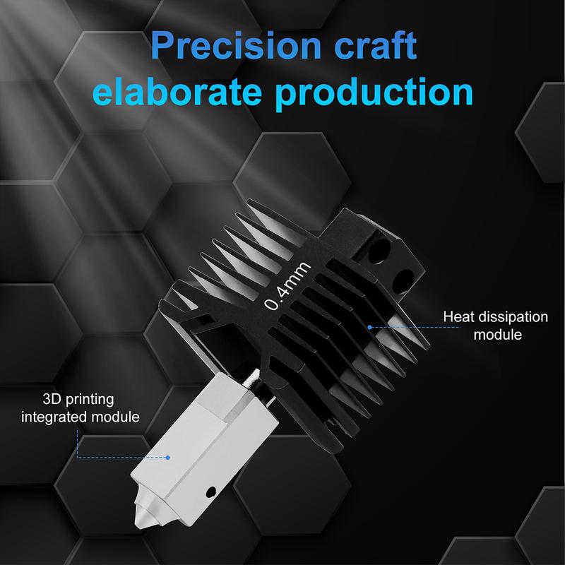 Upgrade Hotend For Bambu Lab X1/X1C Hot End For Bambulab P1P/P1S Hardened Steel Nozzle 0.2/0.4/0.6/0.8mm 3D Printer Parts