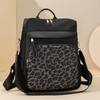 Schoolbag Leopard Print Women's Backpack New Retro Fashion Large Capacity Backpack Women's Backpack