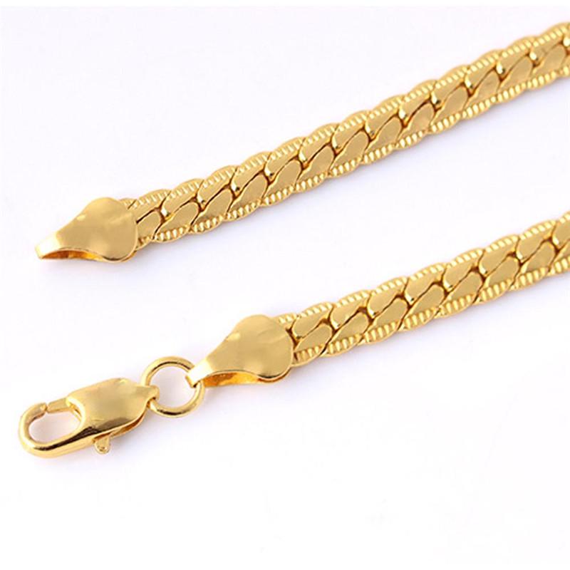 Imitation of 18k Gold Color ClaspThick Flat Hip Hop Cuban Link Chain Bracelet RapperJewelry for Men & Women Unisex Jewelry Gift
