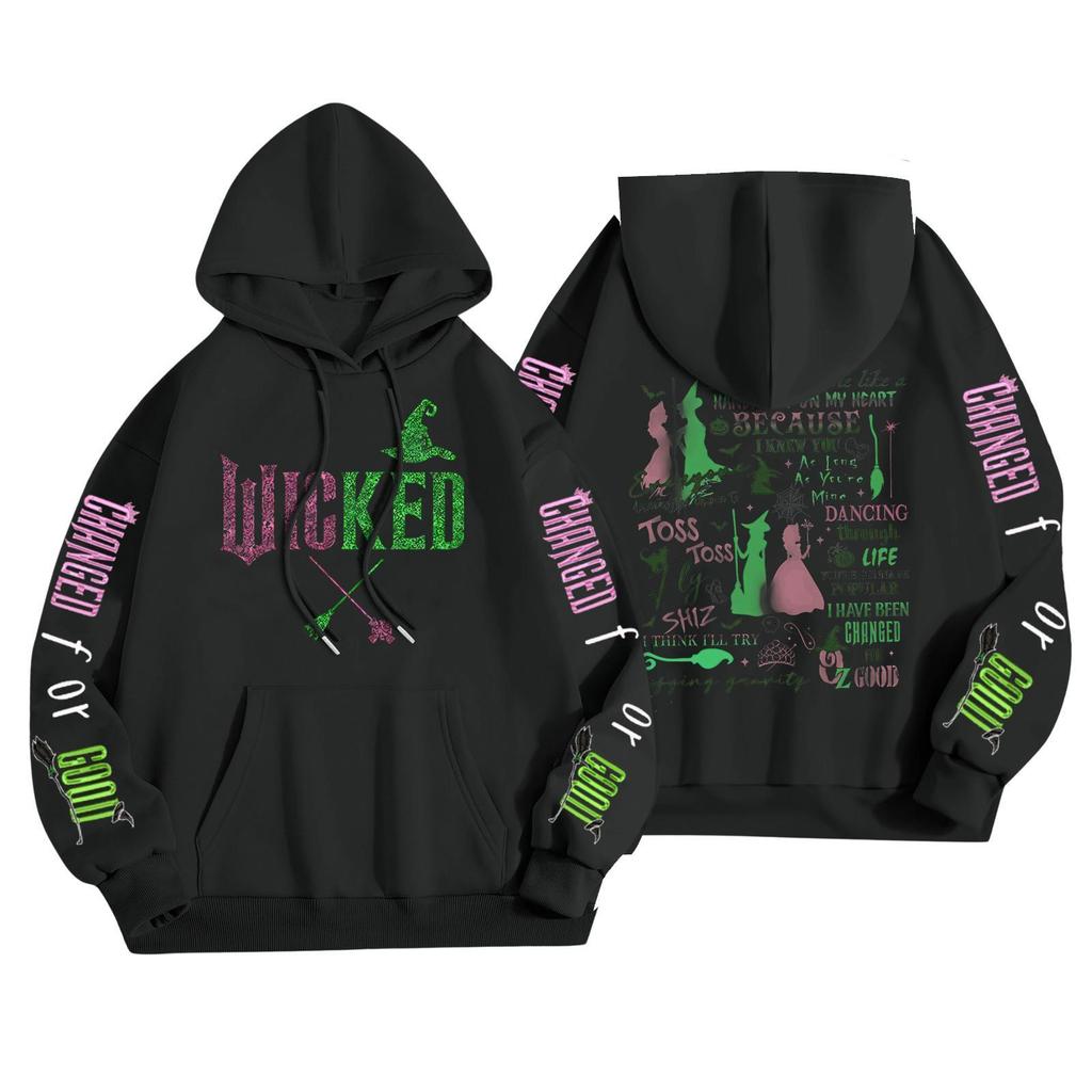 Women's Fashionable Casual Hooded Long Sleeved Printed Sweatshirt