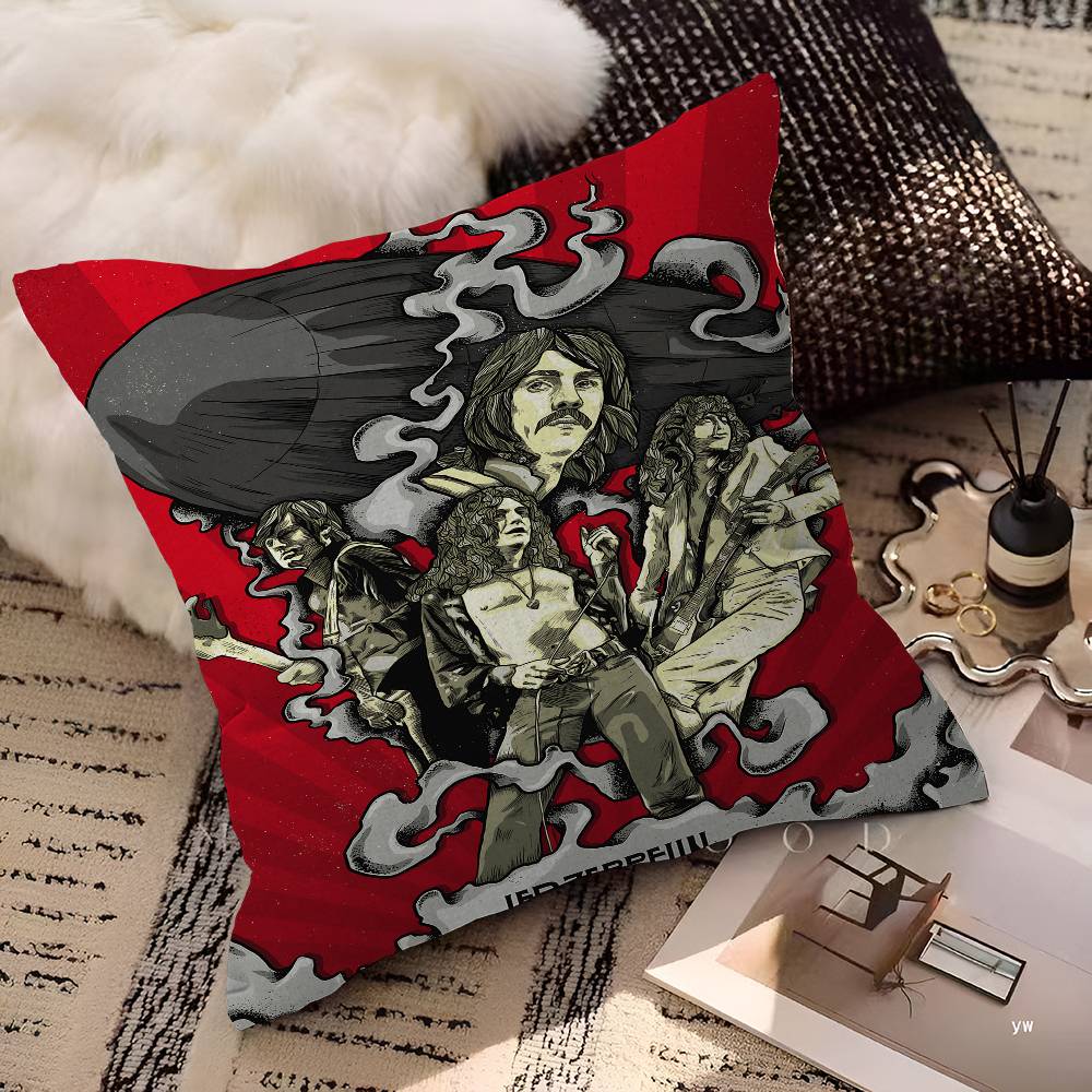 Band L-Led Z-Zeppelin Pillow Gift Home Office Decoration Bedroom Sofa Car Cushion Cover Case 45x45