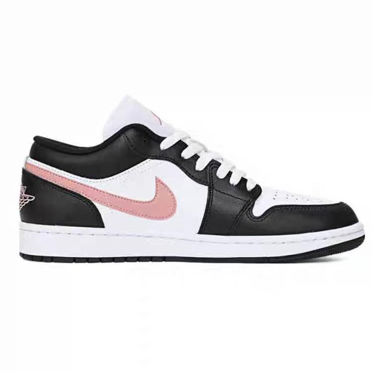 Jordan Air Jordan 1 Versatile Low top Vintage Basketball Shoes Unisex Black Pink 553558-165(Team366-)
