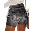 Women's Summer Denim Shorts Women's Pleated Denim Shorts High Waisted Shorts