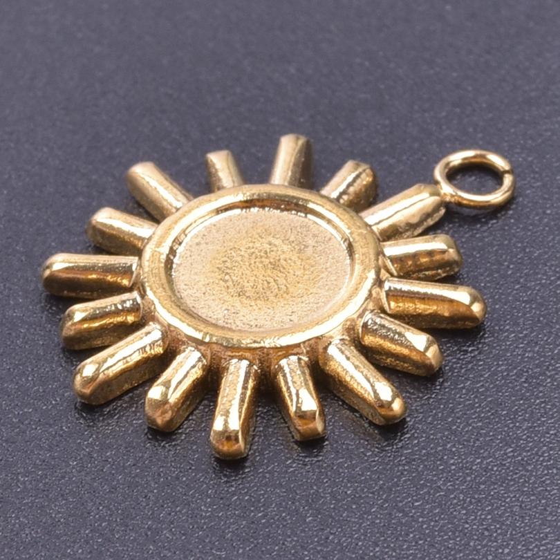 Stainless Steel Sun Charm Moon Sunset Charms For Jewelry Making Bulk Supplies Stainless Steel Pendant Breloque Acier Inoxydable