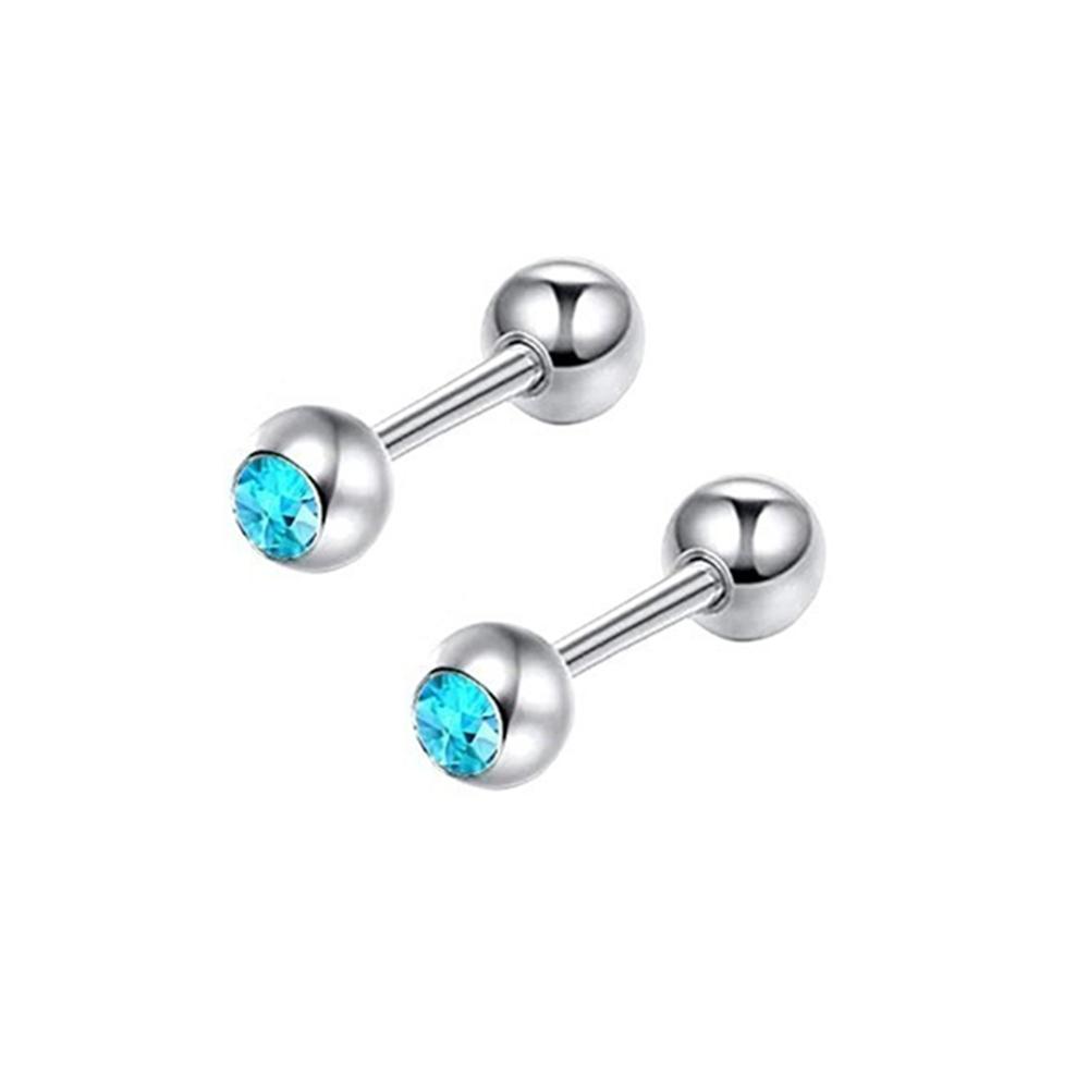 

2 шт. 6/8/10/12/14 мм стальной стержень для хряща уха, 3 мм хрустальный шарик, серьга-штанга для козелка/хеликса, пирсинг тела Bar Length 10mm