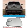 Driver Side Mirror Replacement For 2019 2020 2021 2022 2023 2024 Dodge Ram 1500, Left Side Mirror Glass Power Heated, Rear View Mirrors with Blind