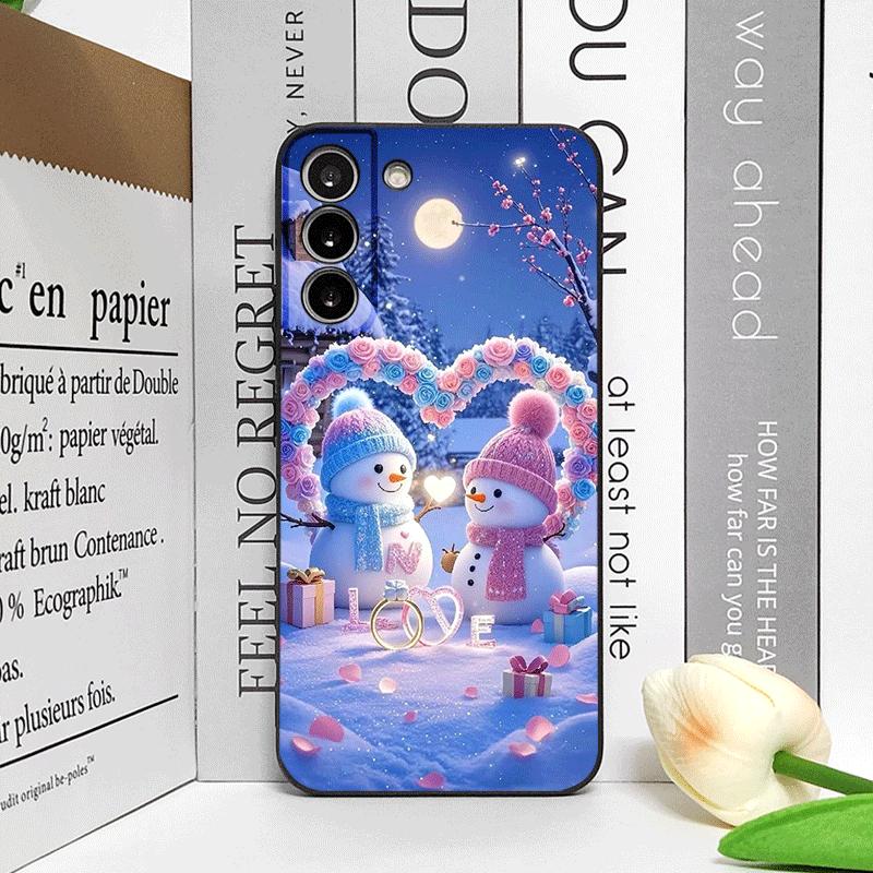 Christmas Winter Cute Snowman Couple Phone Case for Honor Huawei 200 Lite 100 400 PRO 80 90 X9 Magic 7 6 Lite 5 Pro Soft Covers