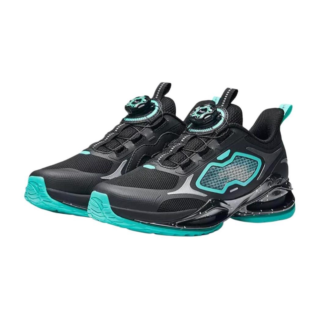 Anta Comfortable Lightweight Shock Absorbing Wear Resistant Breathable Low Top Running Shoes Kids Sneakers Black Fluorescent-Green 312445516-6