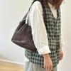 Johnature Genuine Leather Retro Women's Bag Commuting Soft Cowhide Solid Color Handbag Versatile Shoulder Bag