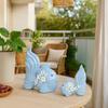 Modern Minimalist Sky Love Fish Art Figures | Beautiful Home Decor- (Set of 2 Pc, Sky)