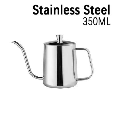 350ml 600ml Dökme Kettle Kahve Çay Demliği Yapışmaz Kaplama Gıda Sınıfı Paslanmaz Çelik Kaz Boynu İnce Ağızlı Kahve Dökme