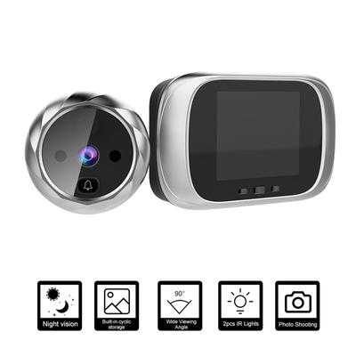 Cyfrowy wizjer do drzwi wizjer do drzwi dzwonek do drzwi 2.8-calowy ekran LCD noktowizor sesja zdjęciowa cyfrowy monitoring drzwi dla bezpieczeństwa w domu