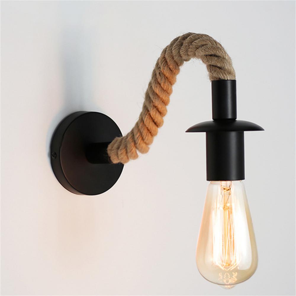 For Bedroom/living Room/bar/coffee Shop Rope Luminaire Hemp Retro Vintage Hemp Rope Pendant Lights Indoor