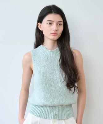 Eoldileu Cotton Bubble Kinit Sleeveless, Mint