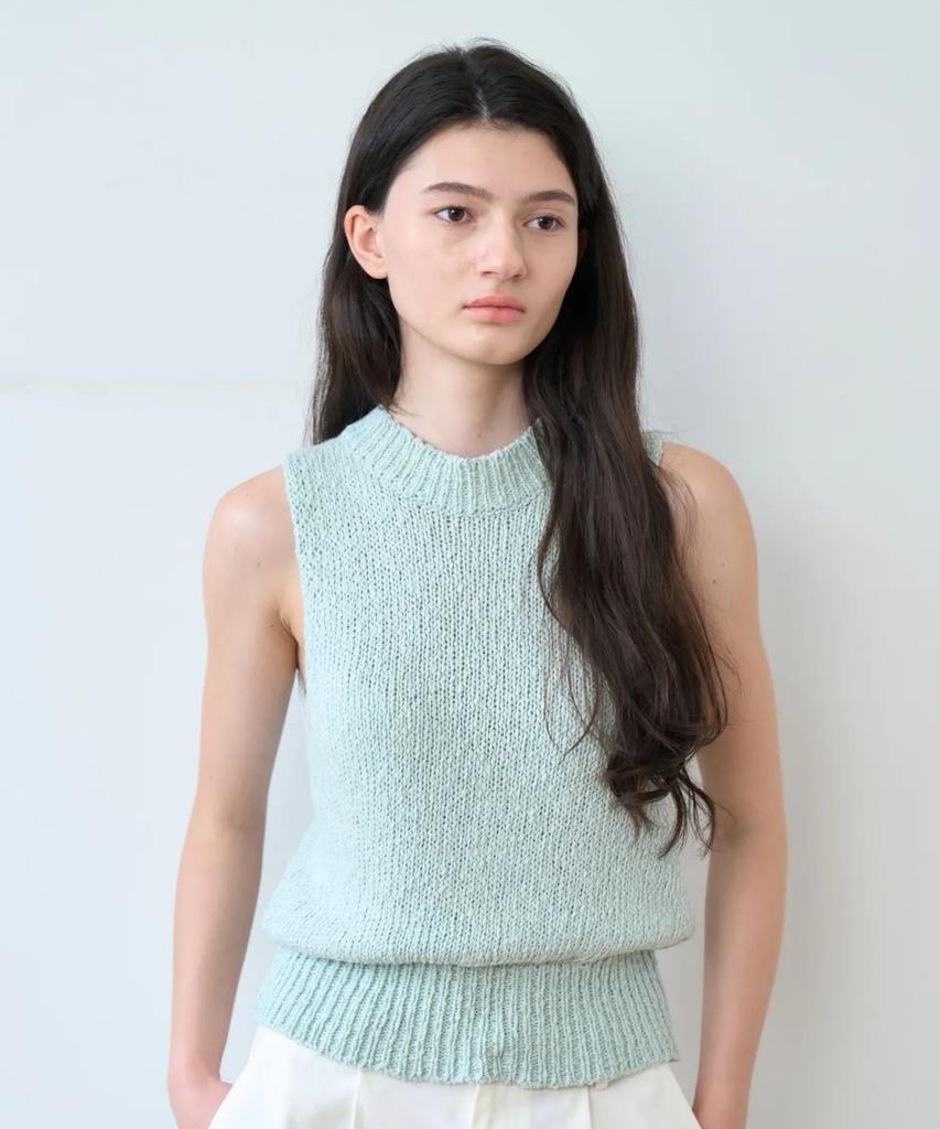 Eoldileu Cotton Bubble Kinit Sleeveless, Mint