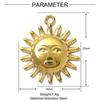 5pcs/Lot Fashion Sun Round Necklace Pendants Stainless Steel Love Heart DIY bracelet Charms Women's Star Moon Jewelry