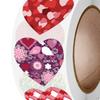 500 Pieces heart Stickers Roll Decoration 8 Patterns labels for Scrapbooking DIY Crafts Theme