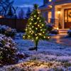 Energy Efficient Solar Yard Decor Powered Christmas Tree Lights, Outdoor Waterproof LED Artificial Tree, Winter Festive Patio Lighting 8 Modes