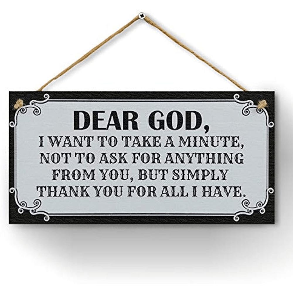 

1pcSquare wooden door sign wall decoration hanging accessories Amazon hanging wooden signs Dear God Wall decoration hanging acce сірий білий колір
