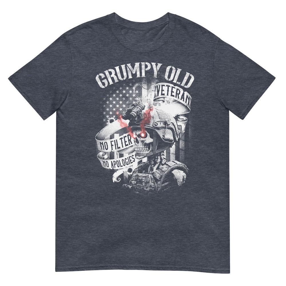 Grumpy Old Veteran Funny Patriotic Military Humor Design Tshirt