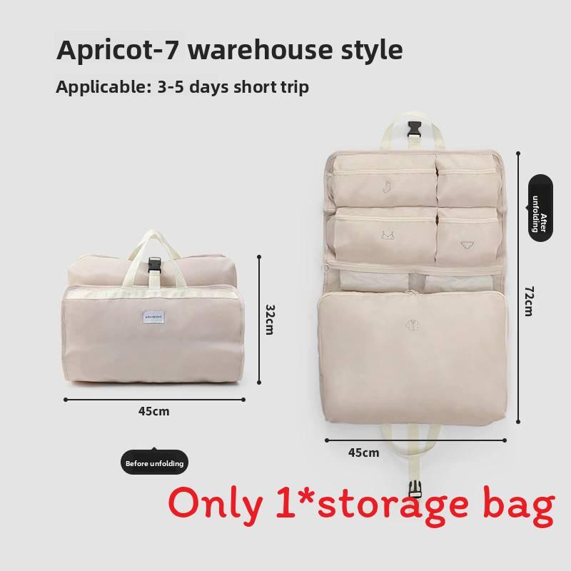 Travel Organizer Bag With Multiple Compartments For Lingerie And Clothing Storage In Bedroom