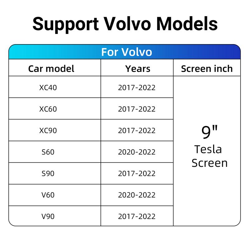 Wireless CarPlay Android Auto Decoder Retrofit Kit for Volvo V60 V90 S60 XC40 XC60 XC90 S90 2017-2022 Models Full Screen Upgrade