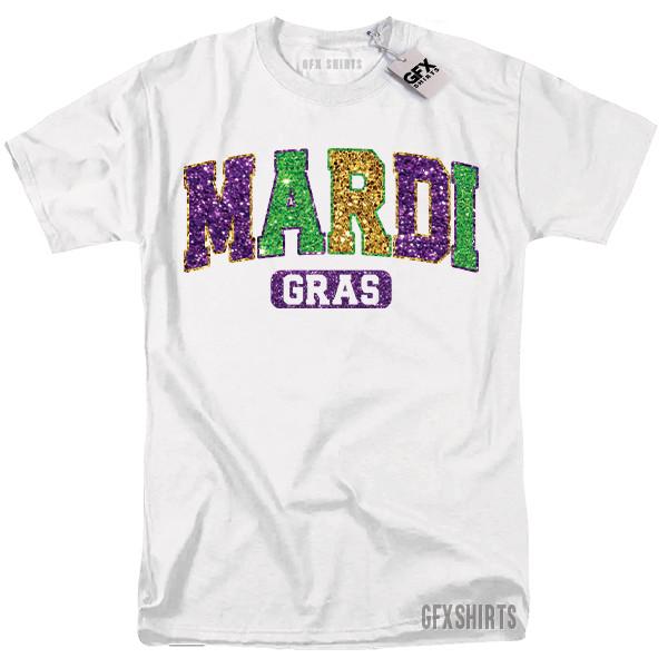 Mardi Gras Shirt Parade Carnival Beads Nola Gift Funny T-shirt Unisex T-Shirt S