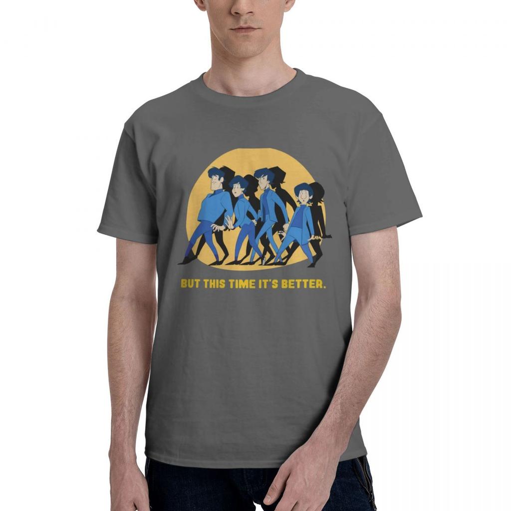 Aber Die Zeit Ist Besser Das Band Bedrucktes T-Shirt Herren Mode Lässig Kurzarm Baumwoll-T-Shirt Sommer-Tees