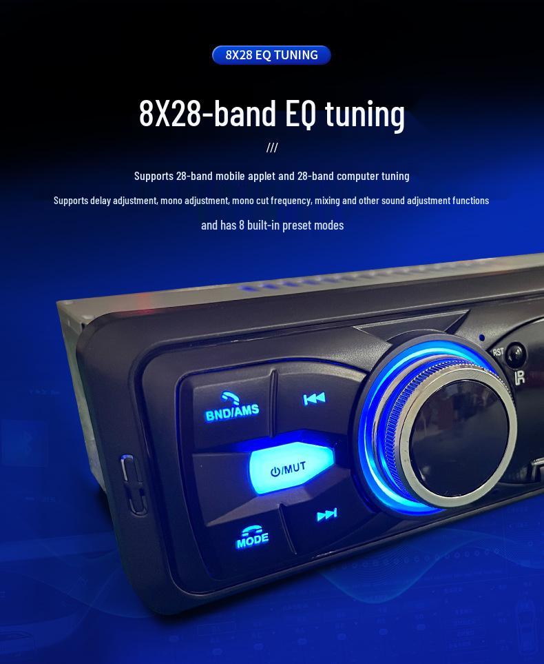 Player MP3 Bluetooth pentru Mașină de Înaltă Definiție cu Radio FM, USB și Slot pentru Card