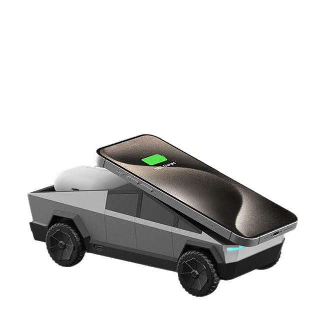 Qi2 Cyberpunk Pickup Truck Wireless Charger: 15W Fast Magnetic Charging for Phones