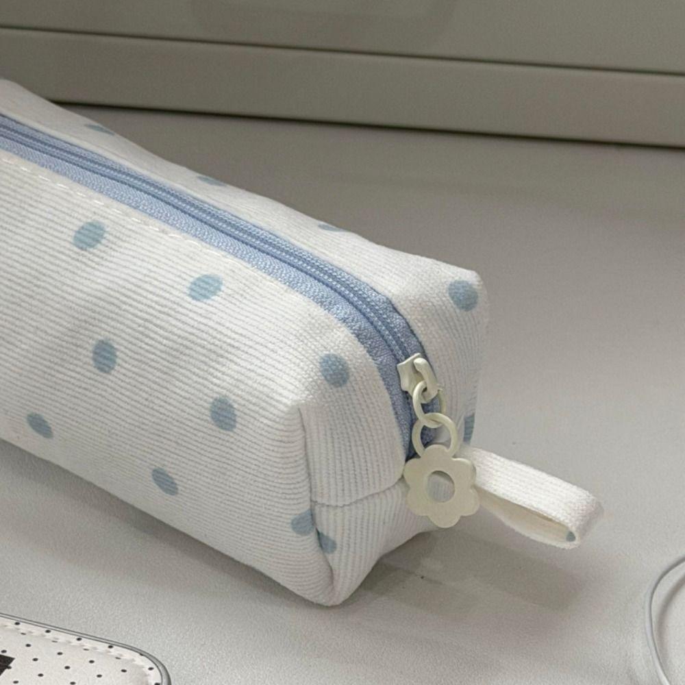 Stippen Pennen Etui Crème Kleur Schrijfwaren Etui INS Schrijfwaren Organizer Terug naar School Cadeau