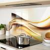 Decorative Tempered Glass Chopping Board Abstract Waves 80x52 Cm