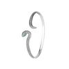 Retro Vintage Snake Bangle 925 Sterling Silver Jewelry Green-Eyed Stone Personality Animal Opening Bracelets TYB641