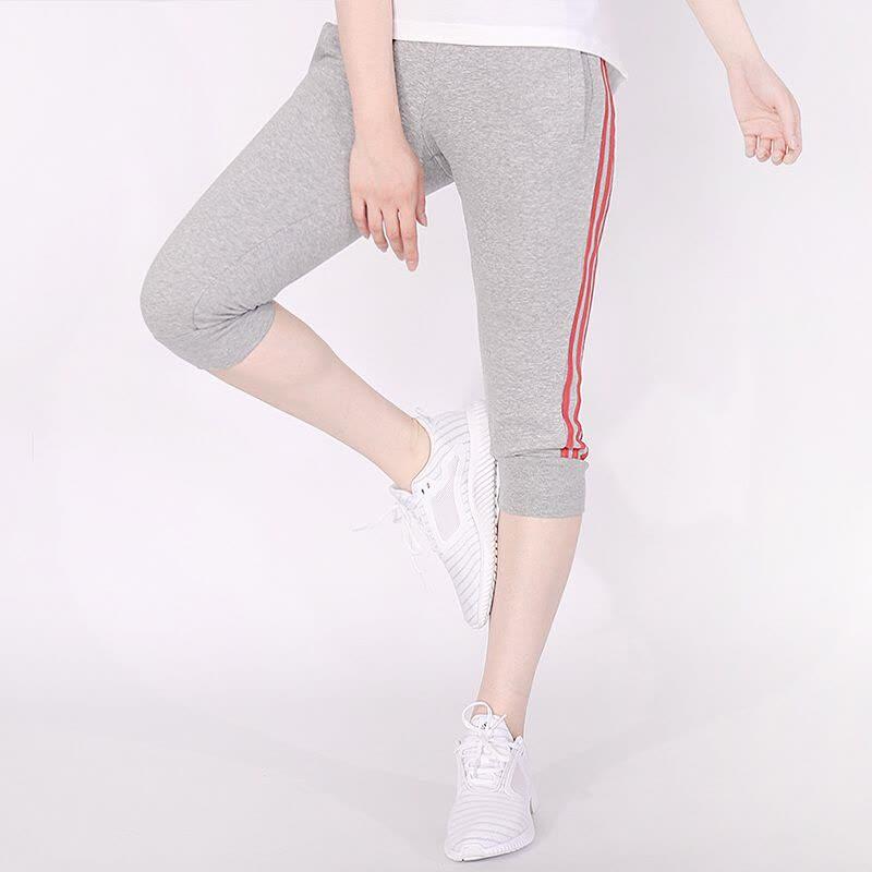 adidas Knitted Drawstring Cuffed Striped Casual Shorts Women Shorts S99198