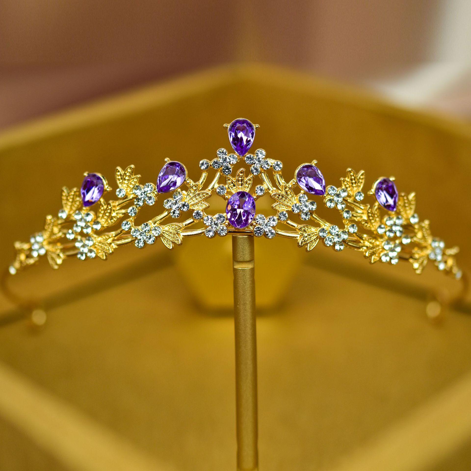 

New Crystal Children s Princess Crown Tiara Girl Crown Birthday Hair Accessories Girls Stage Performance Tiara