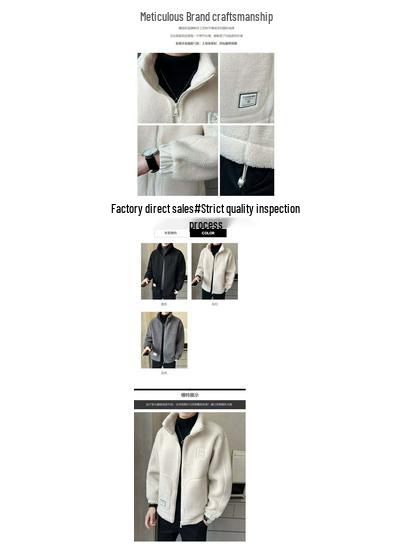 2026 Férfi Báránygyapjú Pamut Dzseki - Megvastagított Bársony Kabát Őszre/Télre Alkalmi Viselet