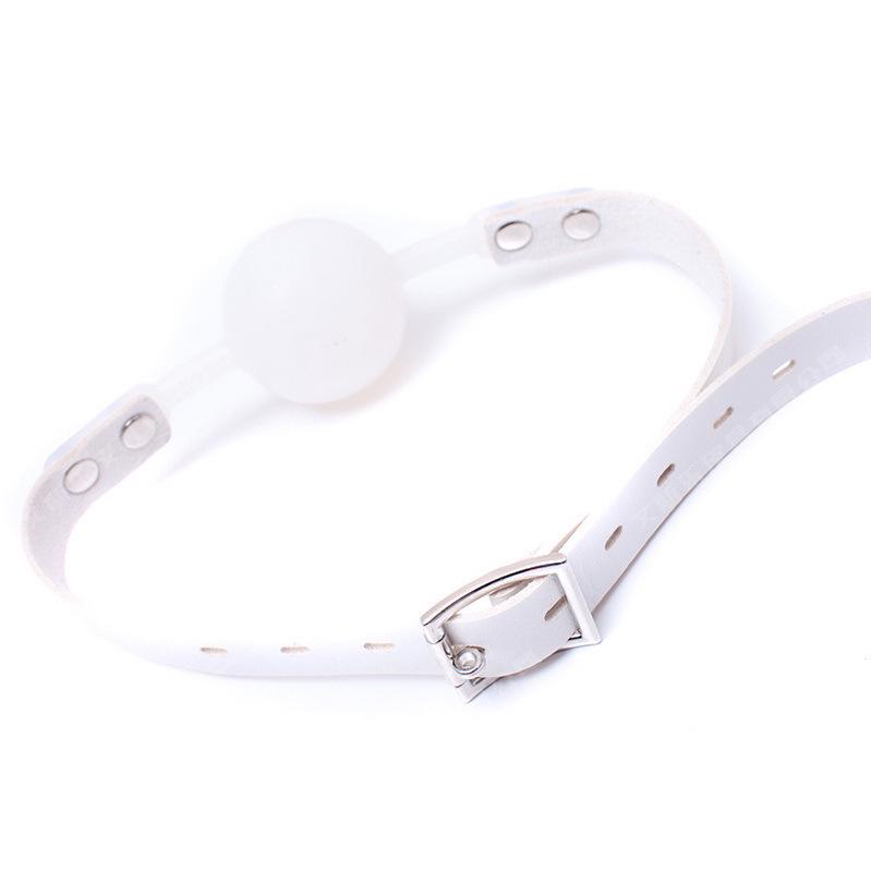 Großer Silikonknebel für Erwachsene – Weicher Gummi-Mundstopfen, Unisex, Weiß