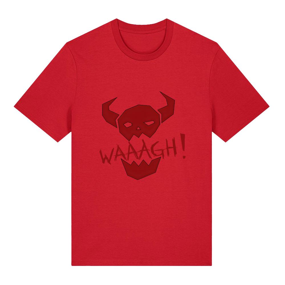 Ork WAAAGH! Cartoon Print T-shirts Warhammer 40k Clothing Wargaming Tees Men's Casual Cotton Top Unisex Y2K Streetwear