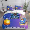 Fashion Game Blox Fruits Bedding Sets Bed Cover Comforter Duvet Cover Pillow Case 2-3 Pieces Sets Kids Adult Bedroom Decoration