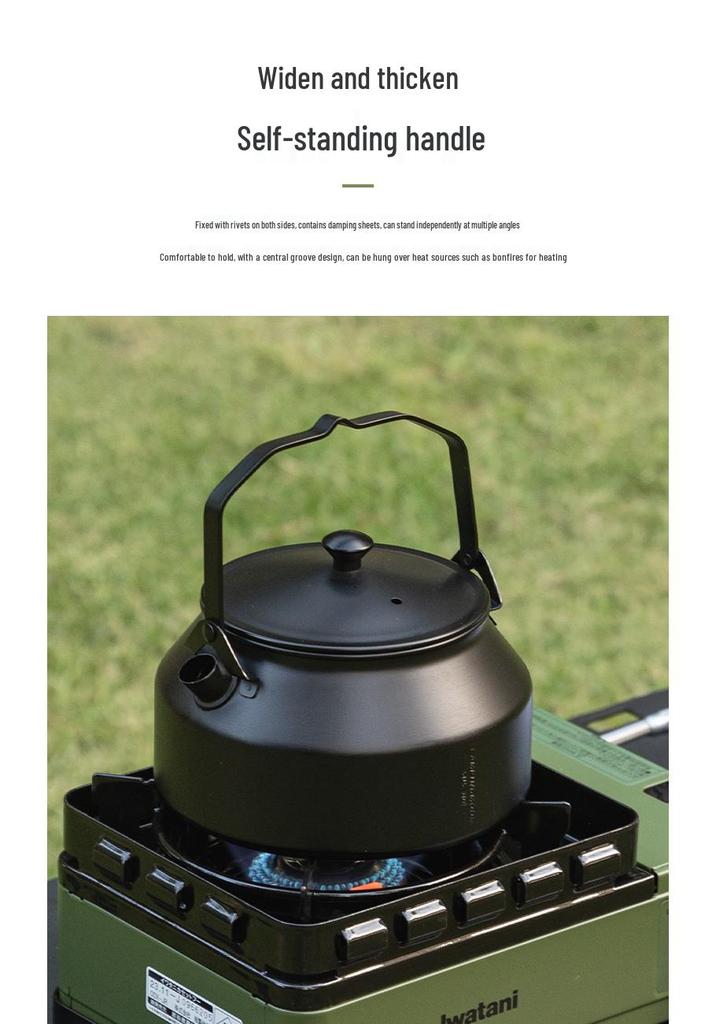 Koman BKSW-1 Portable Stainless Steel Camping Kettle and Tea Infuser for Outdoor Cooking and Boiling Water