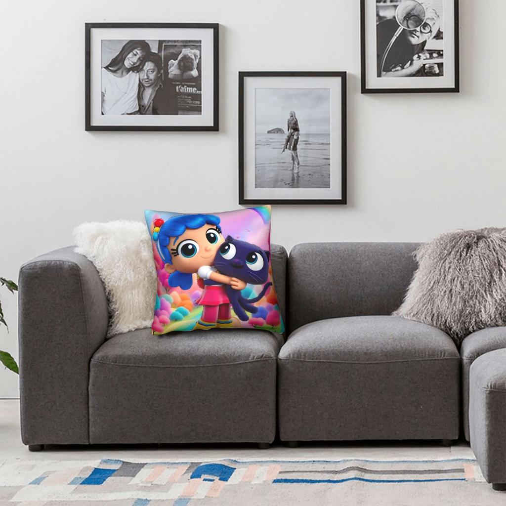 True Rainbows Kingdoms Cartoon Pillowcase Polyester Cushion Cover Decorative Pillow Case Cover Seat Zipper 45X45cm
