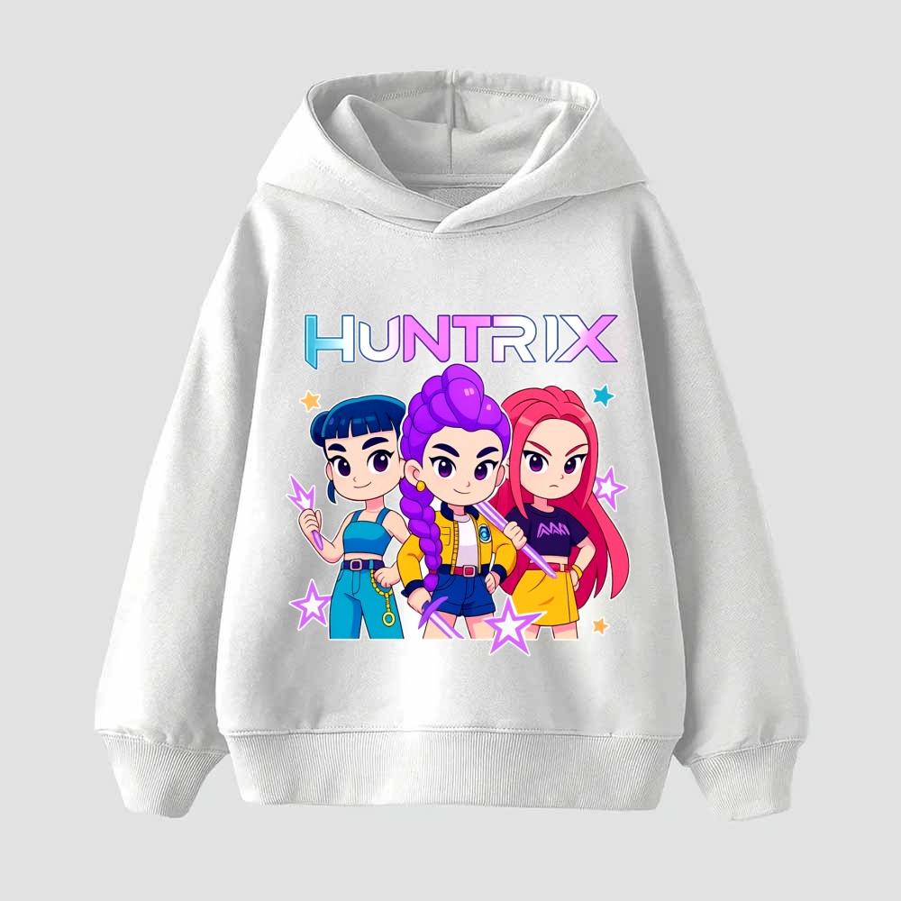 KPop Demon Hunter Rumi Derpy Cartoon Girls Boy Hooded Sweatshirt Warm Children's Korean Wave Fashion Tops Casual Clothinf