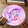 1PC Fairy Moon Round Chair Mat Area Rug - Non-Slip, Floor Mat for Office, Bedroom, and Indoor Decor -Gift D1127179