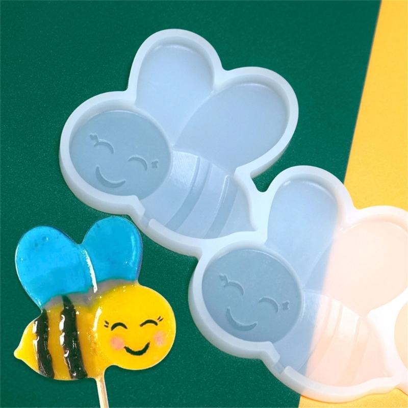 Little Bee- Lollipop Silicone Mold Chocolate Candy Mold for Diy Dessert Crystal Mold Handmade Cupcake Decor Baking Tool