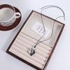 Romantic Heart Pendant Necklace Irregular Sweater Chain Pull-out Fashion Choker  Gifts